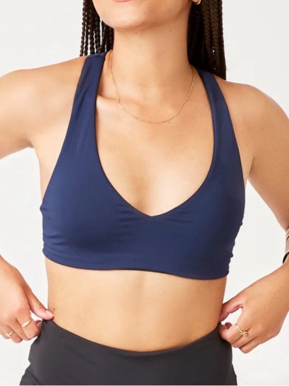 Carve Designs La Jolla Navy & Black Reversible Bikini Halter Swim Top M